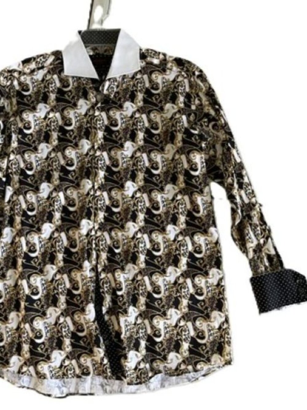 Men's Axxess Black Gold Formal Dress Shirt
